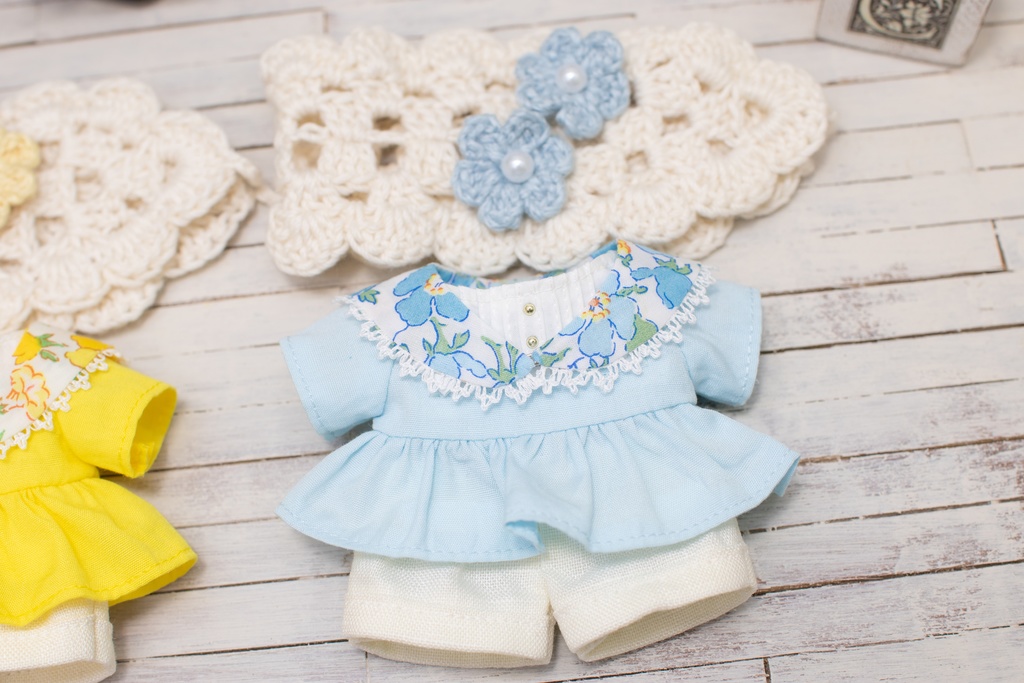 【16cmぬい】セーラーカラー ペプラムシャツセット