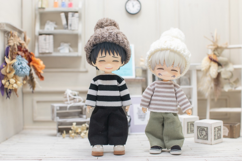 【1/12サイズドール】アラン柄ニット帽