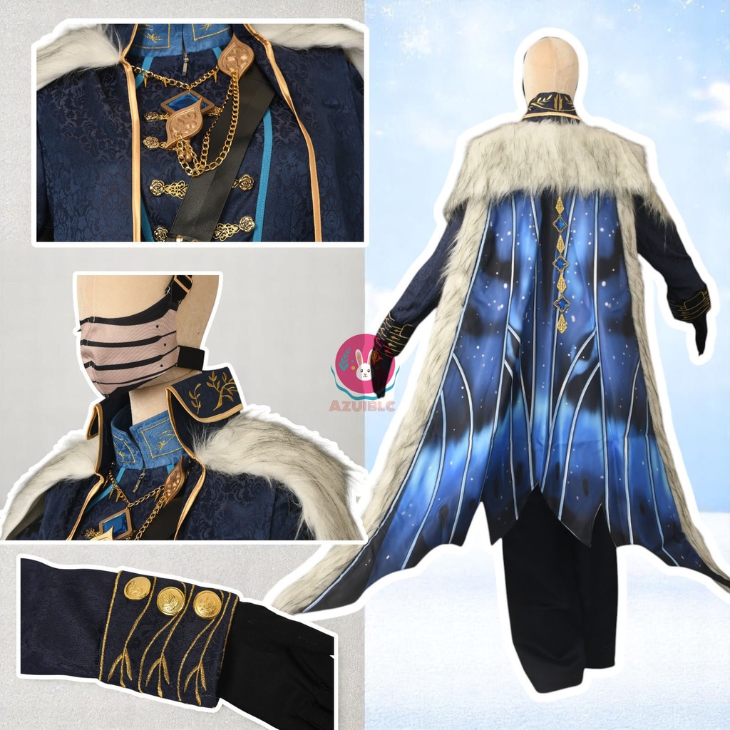 Azuiblc  Identity v 第五人格 隠者 看守長 コスプレ衣装コスチュームセット マスク付き アルヴァ・ロレンツ