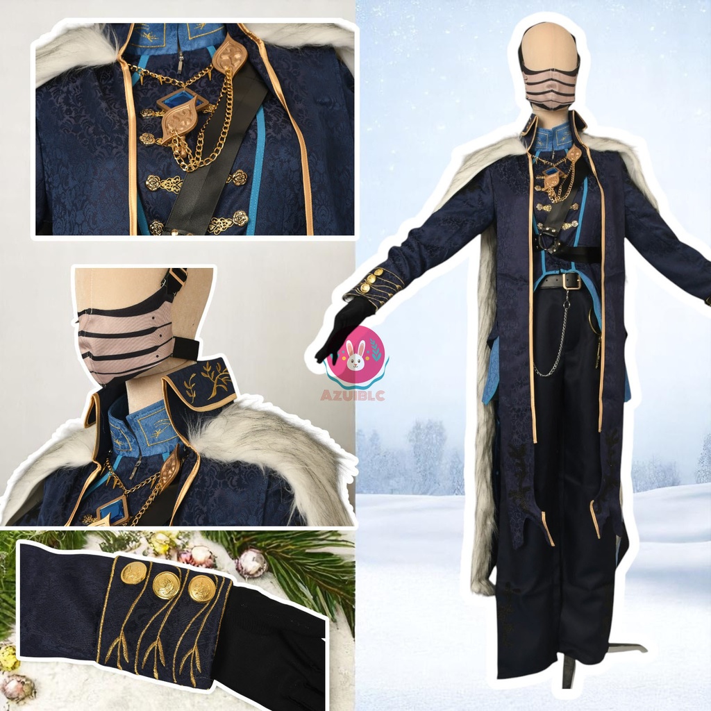 Azuiblc  Identity v 第五人格 隠者 看守長 コスプレ衣装コスチュームセット マスク付き アルヴァ・ロレンツ