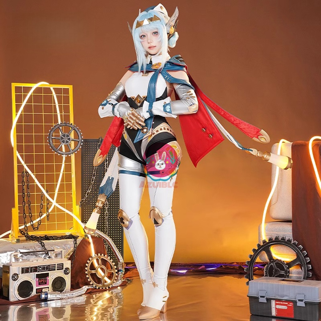 Azuiblc 原神 イネファ コスプレ衣装 光る 3Dプリントパーツ コスチュームセット 金属アクセサリー グッズ げんしん おしゃれ アニメ cosplay 撮影 祭り イベント