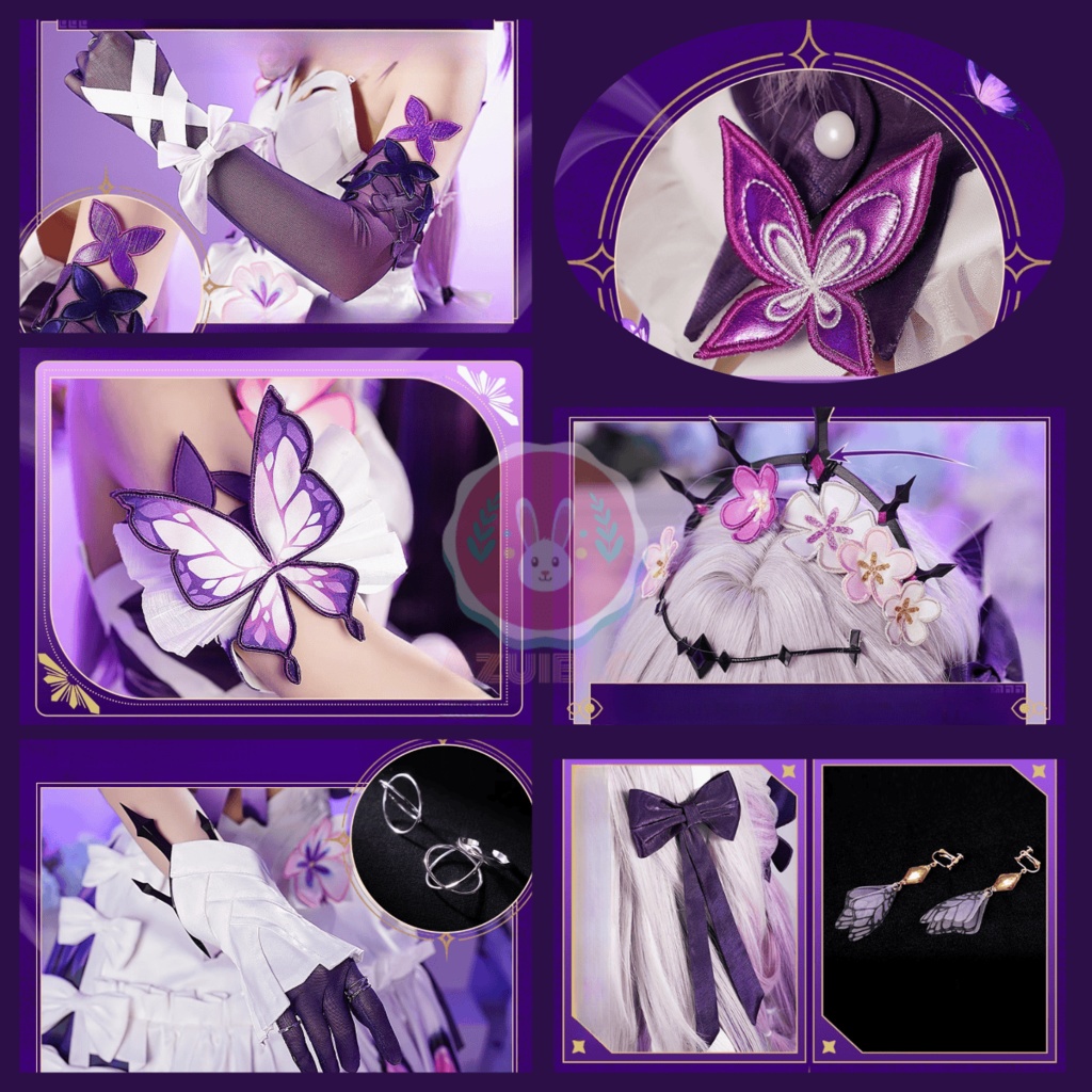 Azuiblc 崩壊:スターレイル キャストリス コスプレ衣装 コスチュームセット 髪飾り付き グッズ おしゃれ アニメ cosplay 撮影 イベント