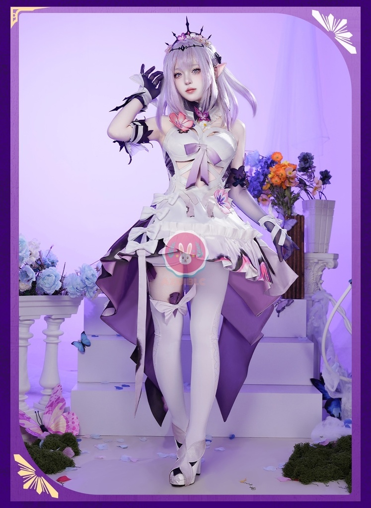Azuiblc 崩壊：スターレイル キャストリス コスプレ衣装 コスチュームセット 髪飾り付き グッズ おしゃれ アニメ cosplay 撮影 イベント