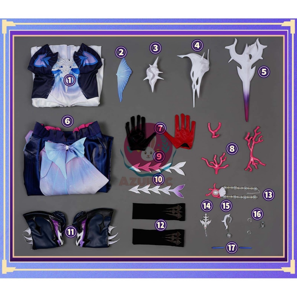 Azuiblc 崩壊:スターレイル セイレンス コスプレ衣装 へレクトラ 靴カバー付き 髪飾り コスチュームセット グッズ アニメ cosplay
