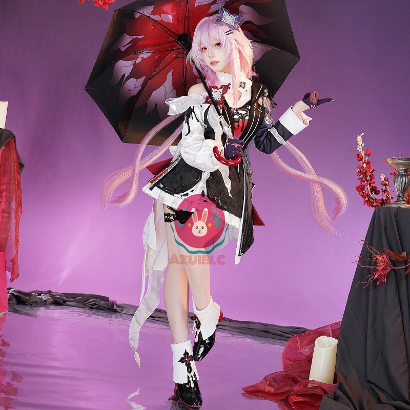 Azuiblc 崩壊：スターレイル 三月なのか 長夜月 コスプレ衣装 靴カバー付き 金属アクセサリー コスプレ コスチュームセット アニメ cosplay