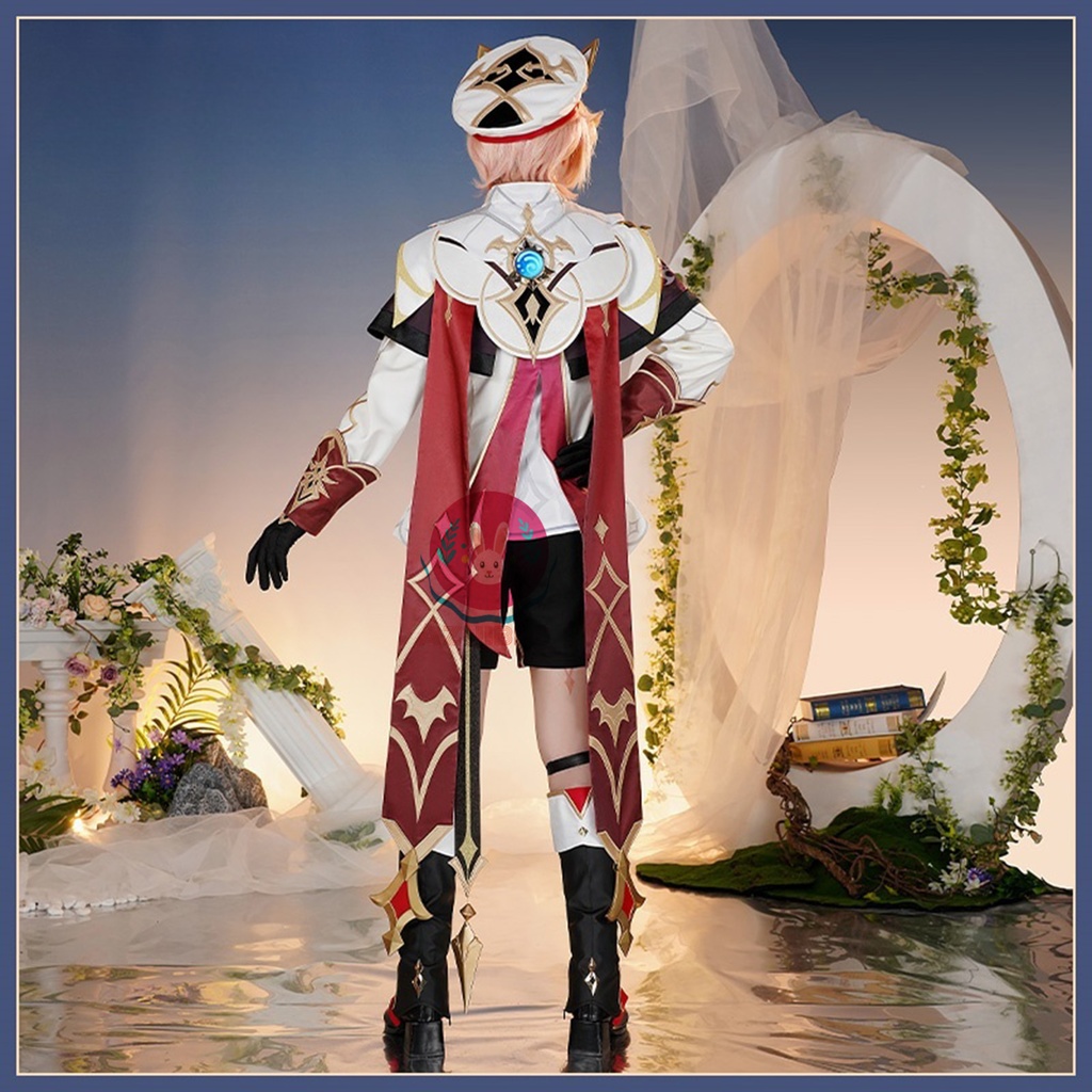 Azuiblc 原神 ダリア コスプレ衣装 靴カバー付き コスチュームセット 金属アクセサリー げんしん アニメ cosplay