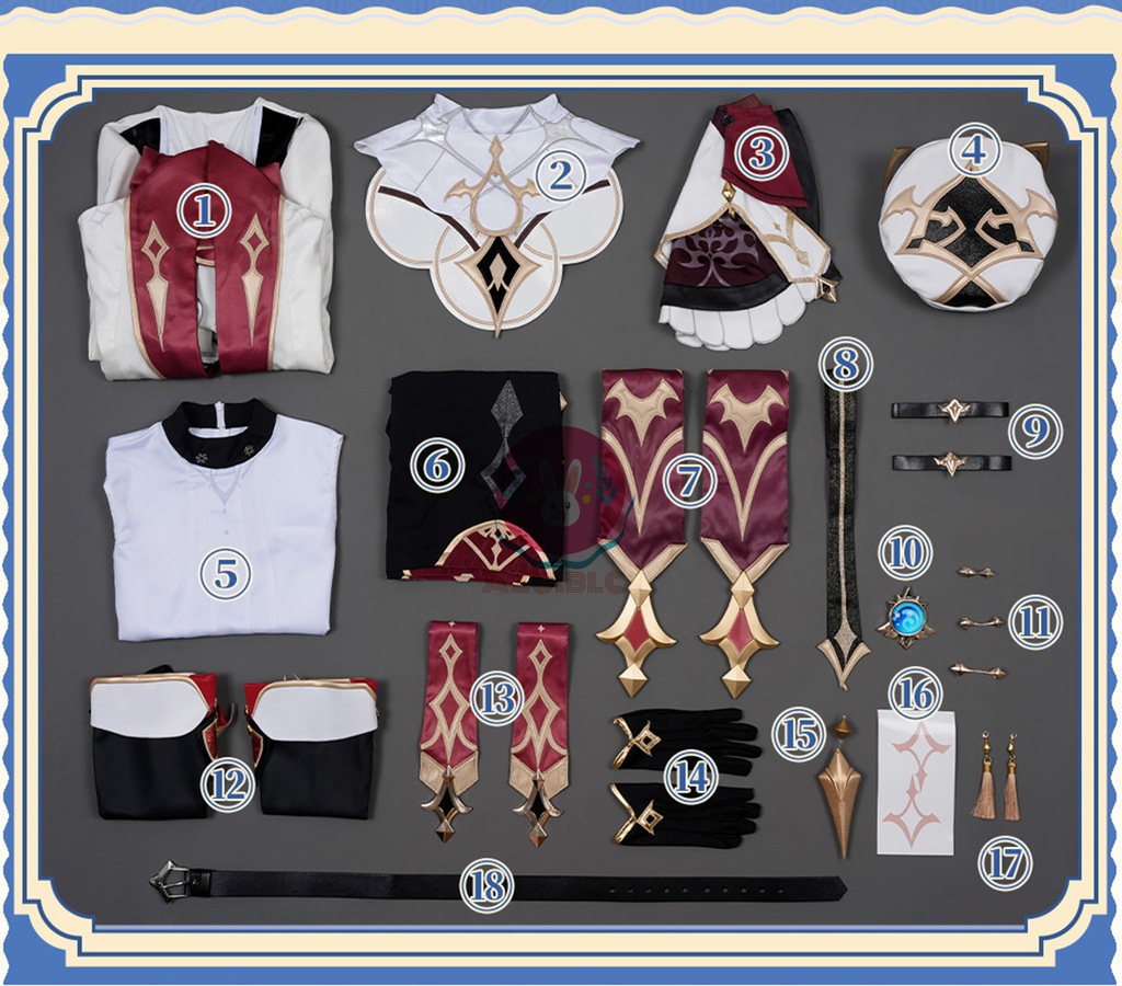 Azuiblc 原神 ダリア コスプレ衣装 靴カバー付き コスチュームセット 金属アクセサリー げんしん アニメ cosplay