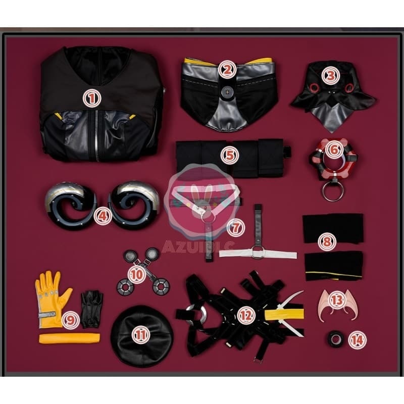 Azuiblc ゼンゼロ オルペウス コスプレ衣装 ツノ付き 角 3D飾り コスチュームセット ゼンレスゾーンゼロ アニメ cosplay