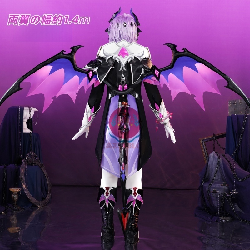 Azuiblc 原神 ドゥリン コスプレ衣装 龍角付き 靴カバー付き 金属アクセサリー コスチュームセット グッズ アニメ cosplay