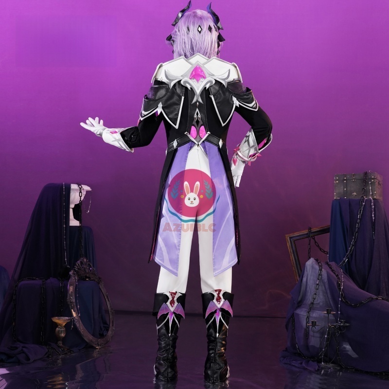Azuiblc 原神 ドゥリン コスプレ衣装 龍角付き 靴カバー付き 金属アクセサリー コスチュームセット グッズ アニメ cosplay