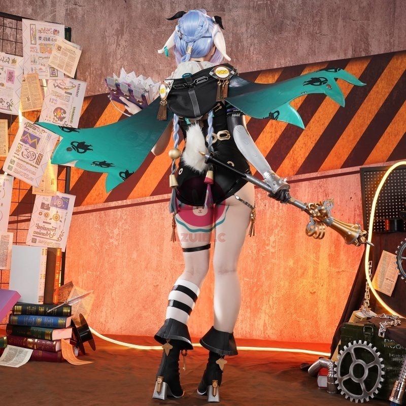 Azuiblc ゼンゼロ リュシア コスプレ衣装 羊角 耳 尻尾付き 金属アクセサリー ゼンレスゾーンゼロ コスチュームセット アニメ cosplay