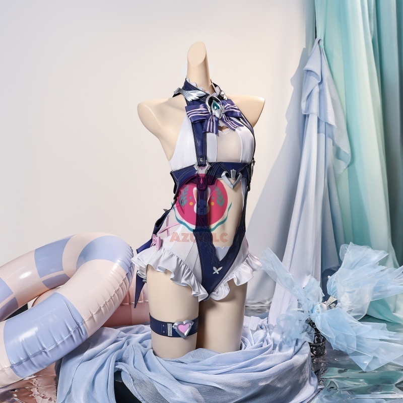 Azuiblc ゼンゼロ ビビアン・バンシー 水着 コスプレ イチハツは水辺に咲いて コスプレ衣装 コスチュームセット ゼンレスゾーンゼロ