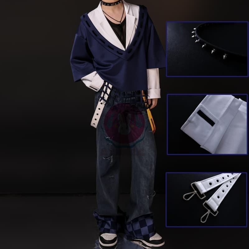 Azuiblc ゼンゼロ 2025 浅羽悠真 FES コスプレ 衣装 ゼンゼロ フェス ロック風 ファンク風 ゼンレスゾーンゼロ cosplay