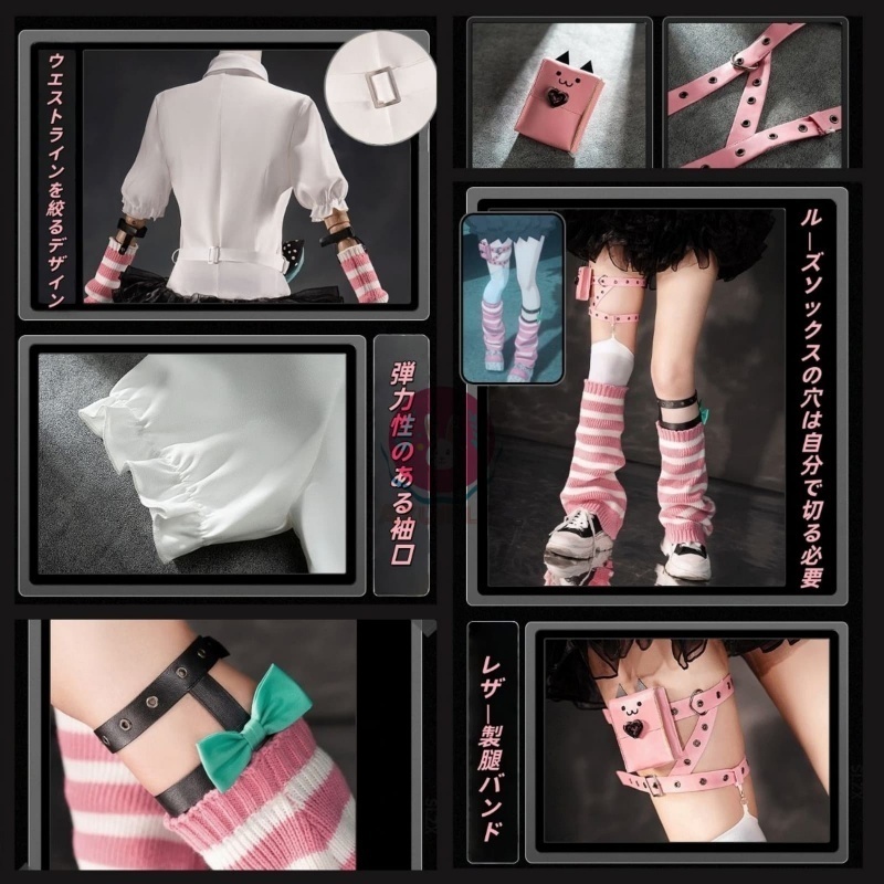 Azuiblc ゼンゼロ 千夏ラミエル コスプレ衣装 アイドル 舞台服 3D飾り コスチュームセット アニメ cosplay