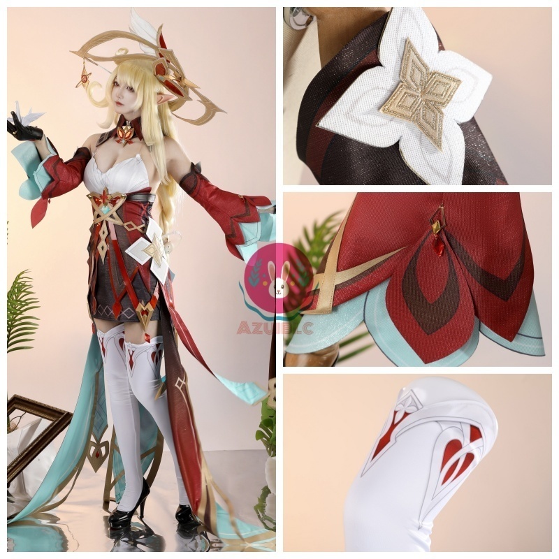 Azuiblc 原神 アリス コスプレ コスプレ衣装 魔女ハット付き アリスさん コスチュームセット アニメ cosplay
