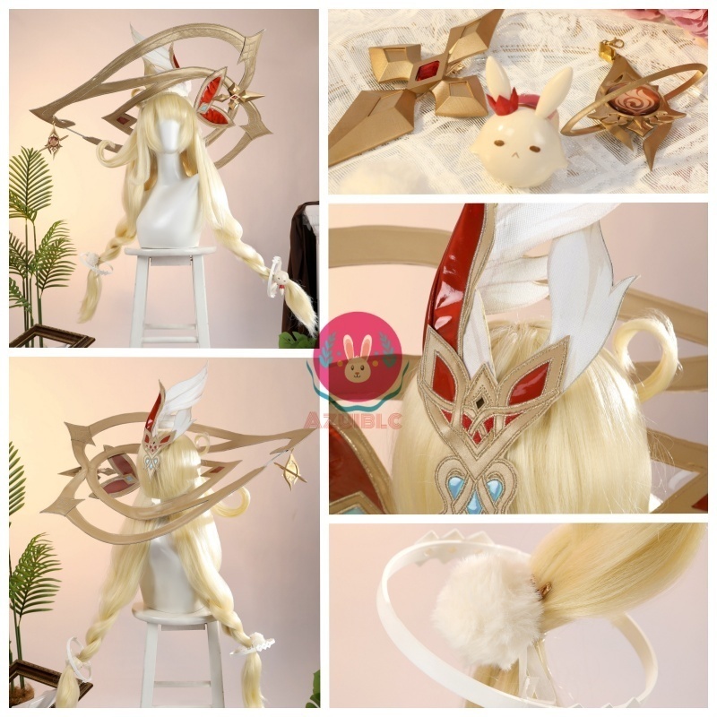 Azuiblc 原神 アリス コスプレ コスプレ衣装 魔女ハット付き アリスさん コスチュームセット アニメ cosplay