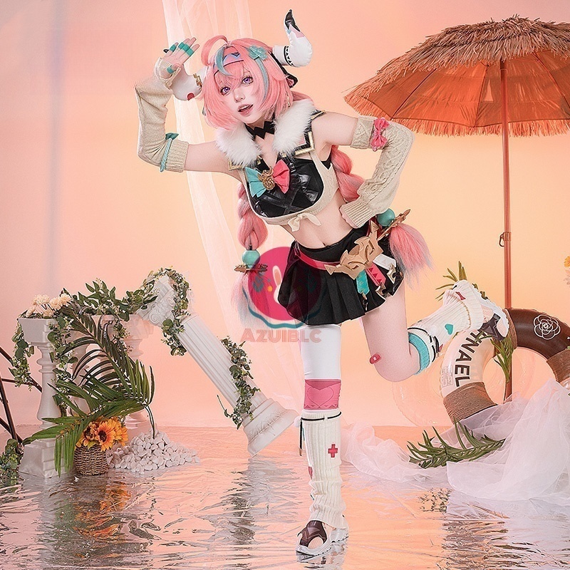 Azuiblc 原神 ヴァレサ コスプレ衣装 マスク付き 尻尾 コスチュームセット cosplay 撮影り イベント