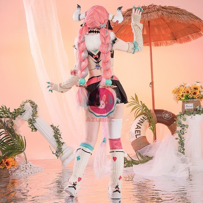 Azuiblc 原神 ヴァレサ コスプレ衣装 マスク付き 尻尾 コスチュームセット cosplay 撮影り イベント
