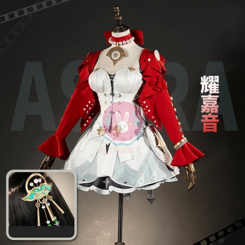 Azuiblc ゼンゼロ アストラ・ヤオ コスプレ衣装 歌姫 舞台服 3Dプリントアクセサリー コスチュームセット cosplay