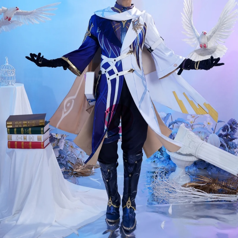 Azuiblc 崩壊:スターレイル サンデー 調和 コスプレ衣装 コスチュームセット 金属アクセサリー グッズ 羽根 天使の環付き cosplay