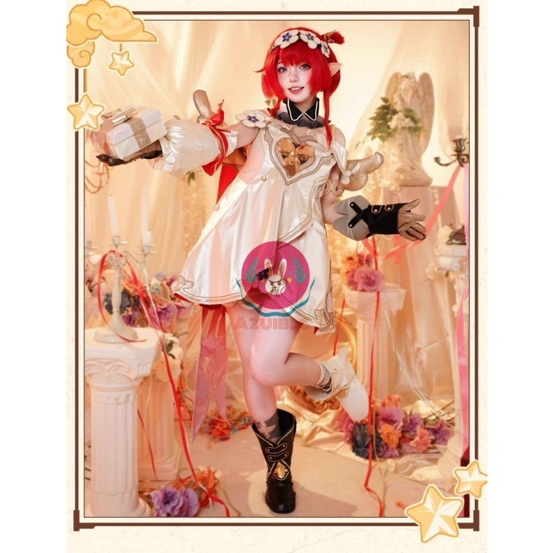 Azuiblc 崩壊:スターレイル トリビー トリアン トリノン コスプレ衣装 髪飾り3種類 コスチュームセット パニエ付き 靴カバー付き cosplay