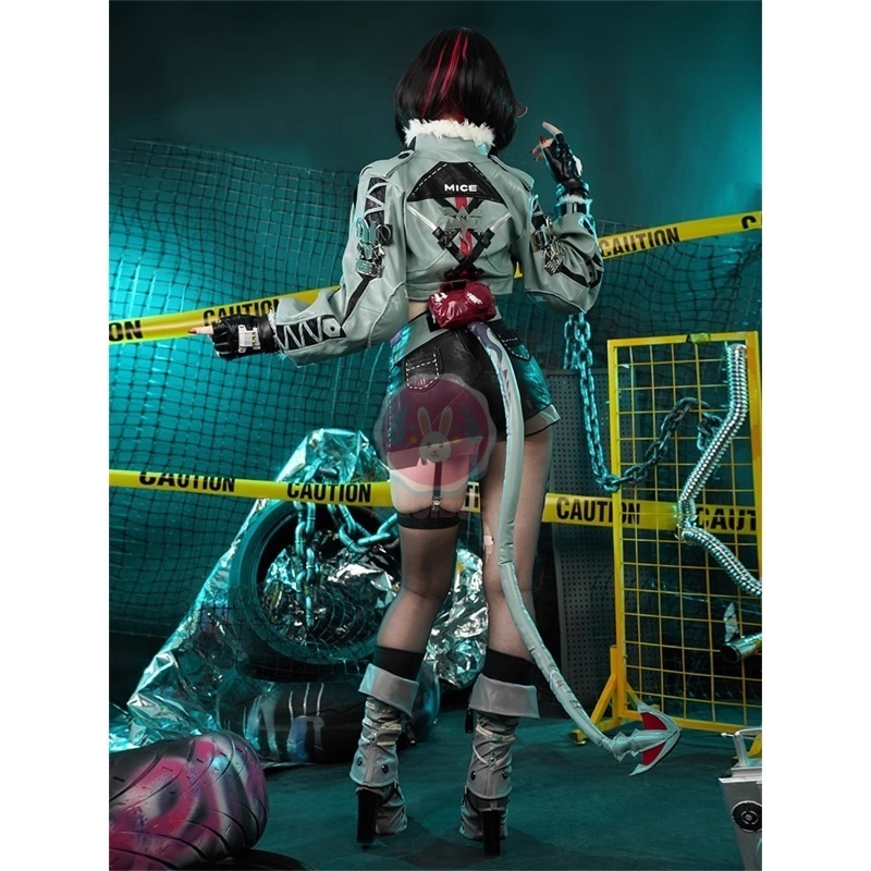 Azuiblc ゼンゼロ ジェーン・ドゥ コスプレ衣装 尻尾付き ネズミ コスチュームセット cosplay