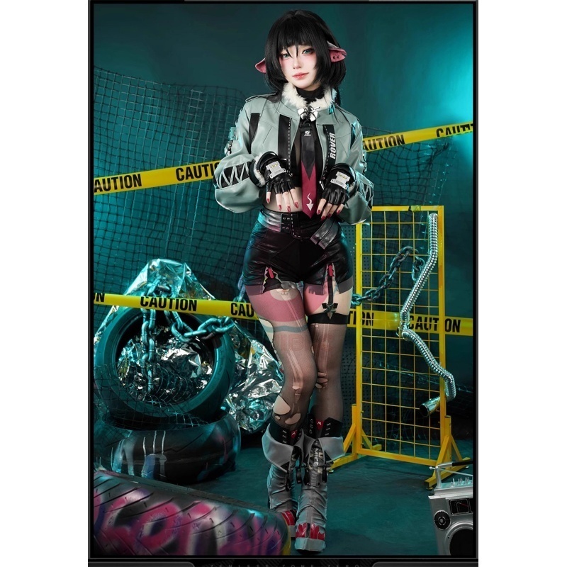 Azuiblc ゼンゼロ ジェーン・ドゥ コスプレ衣装 尻尾付き ネズミ コスチュームセット cosplay