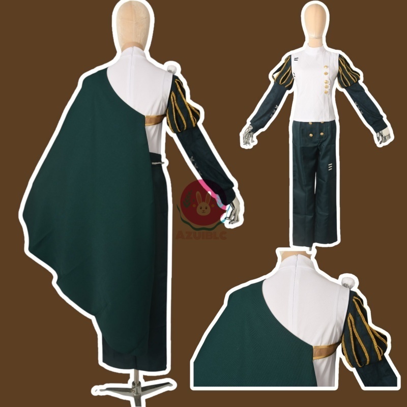 Azuiblc 第五人格 騎士 コスプレ衣装 ボタンメガネ付き コスチュームセット 演劇服 リチャード・スターリング 女性 レディース cosplay