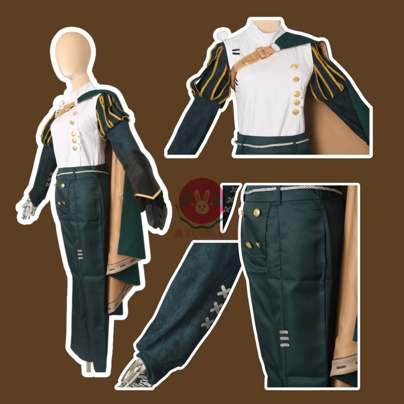 Azuiblc 第五人格 騎士 コスプレ衣装 ボタンメガネ付き コスチュームセット 演劇服 リチャード・スターリング 女性 レディース cosplay