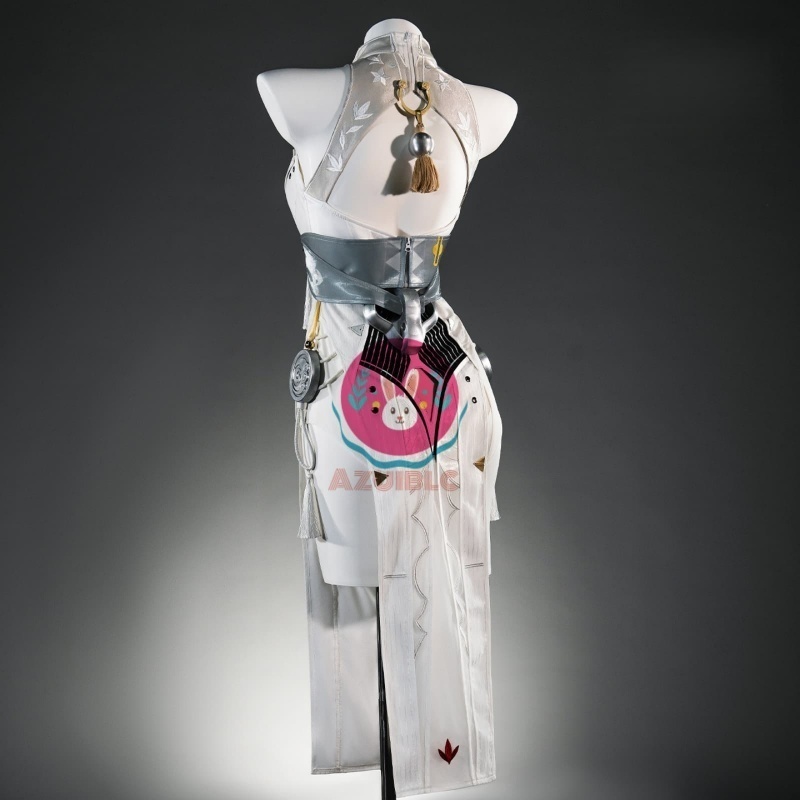 Azuiblc ゼンゼロ 葉瞬光 澄心境 コスプレ 衣装 尻尾付き 白 チャイナ服 コスチュームセット cosplay