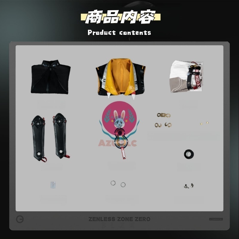 Azuiblc ゼンゼロ 葉釈淵 悪夢に縛られし者 コスプレ衣装 黒 コスチュームセット cosplay