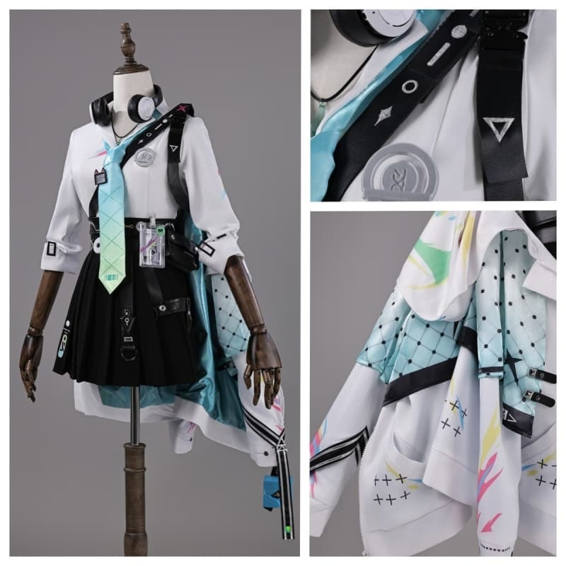 AZUIBLC 鳴潮 リンネー コスプレ衣装 ウィッグ付き JK 女子高生 コスプレ コスチュームセット