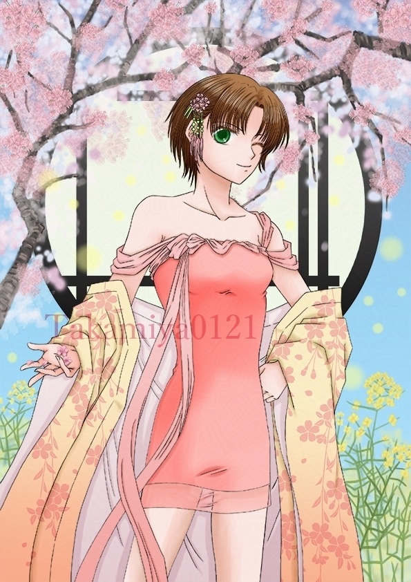 桜：グリーティングカード（1月グループ展）