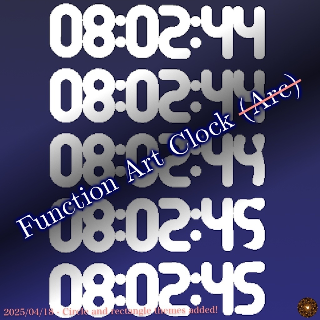 超軽量VRChat用時計ギミック「Function Art Clock」