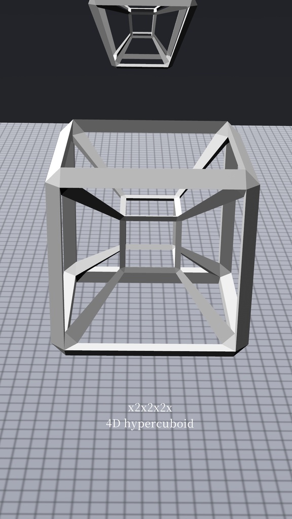 回る!4次元多胞体ワイヤーフレーム