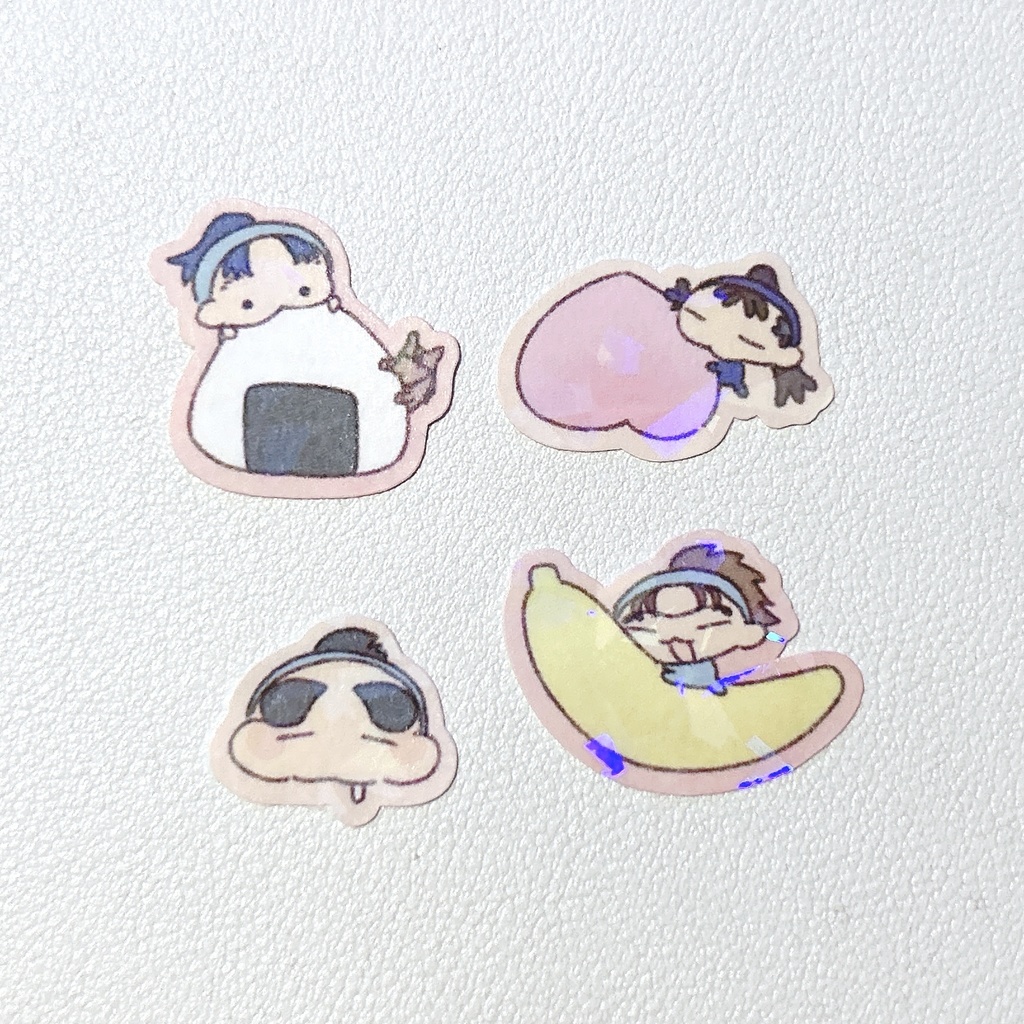 キラキラたべものシール