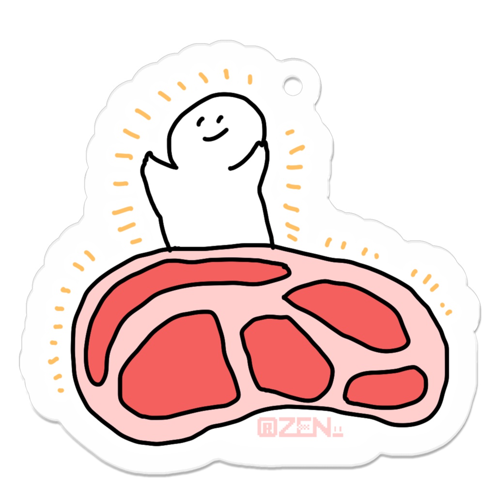 肉に歓ぶキーホルダー