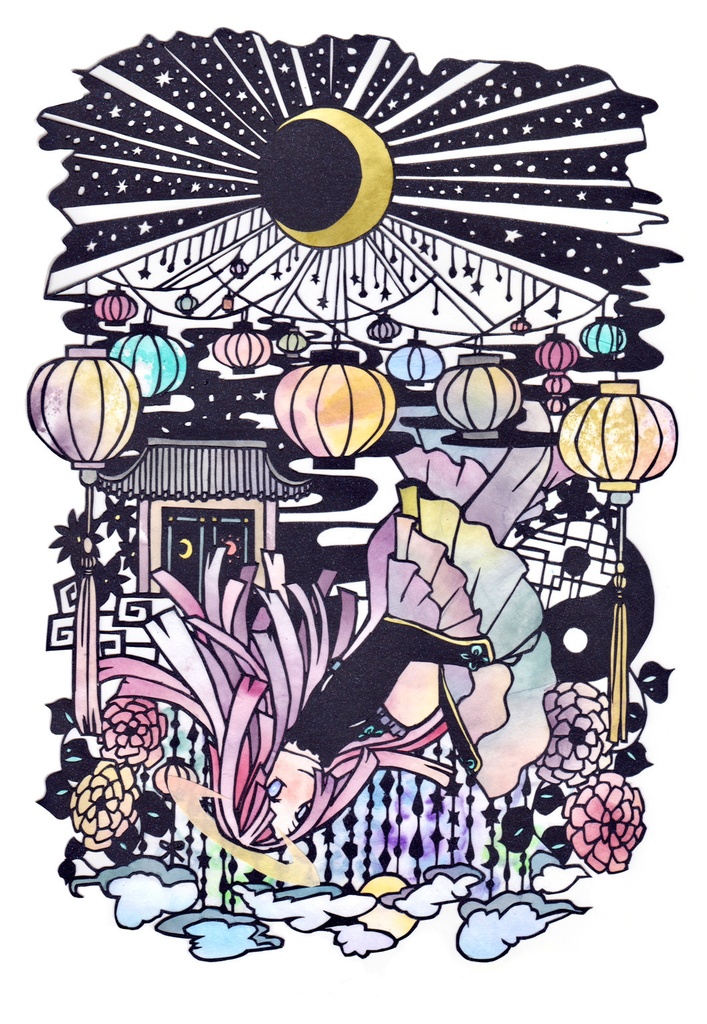 ポストカード(切り絵)