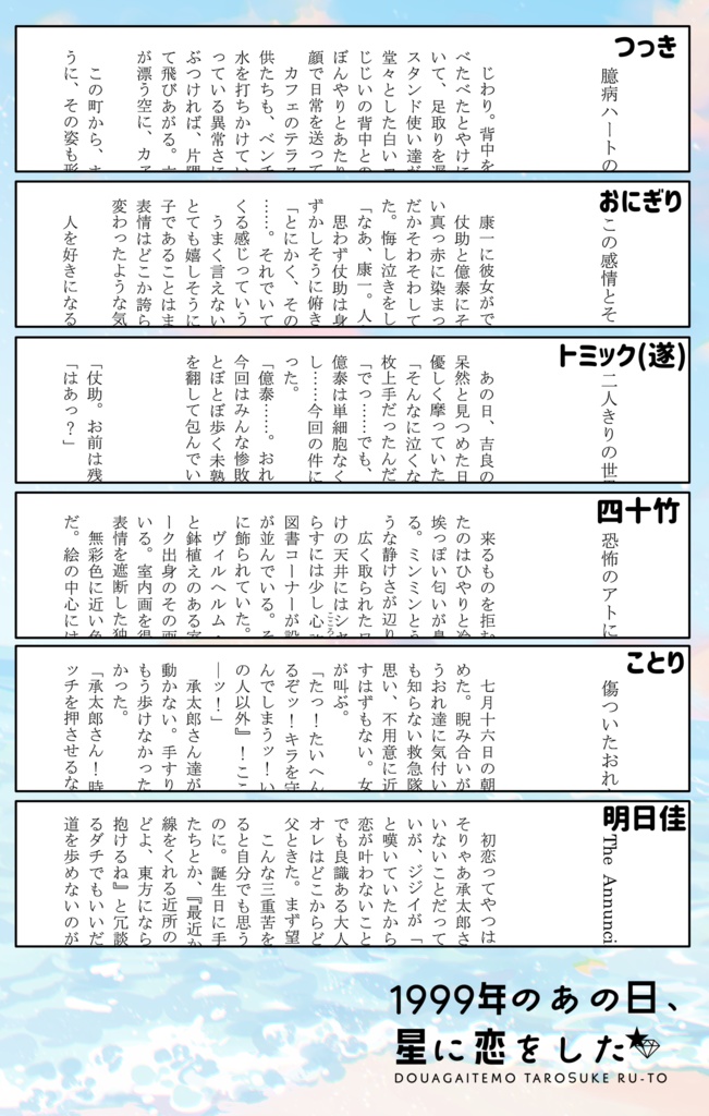 一九九九年のあの日、星に恋をした-どうあがいてもたろすけルート-
