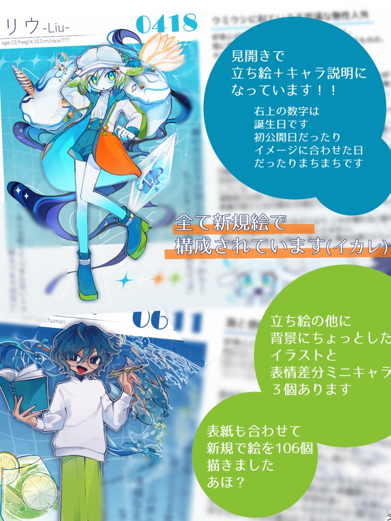 【ポストカード付】自創作キャラまとめ本