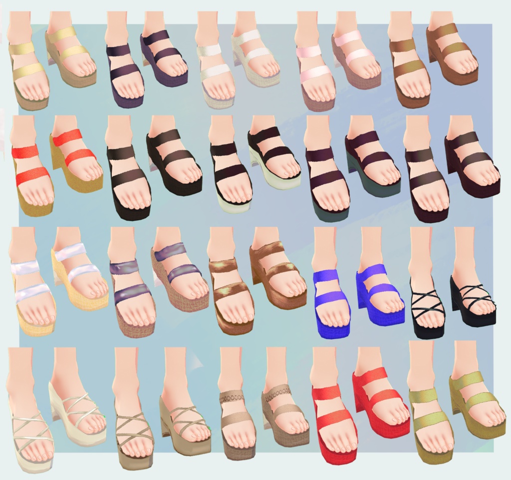 【VRoid】サマーなサンダル /Summer Sandals