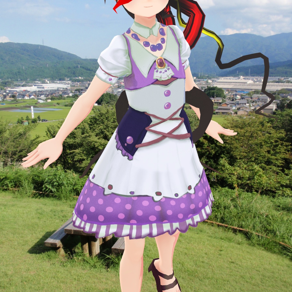 【VRoid】マスカットガールワンピース /Muscat Motif Dress