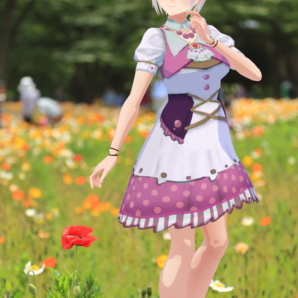 【VRoid】マスカットガールワンピース /Muscat Motif Dress