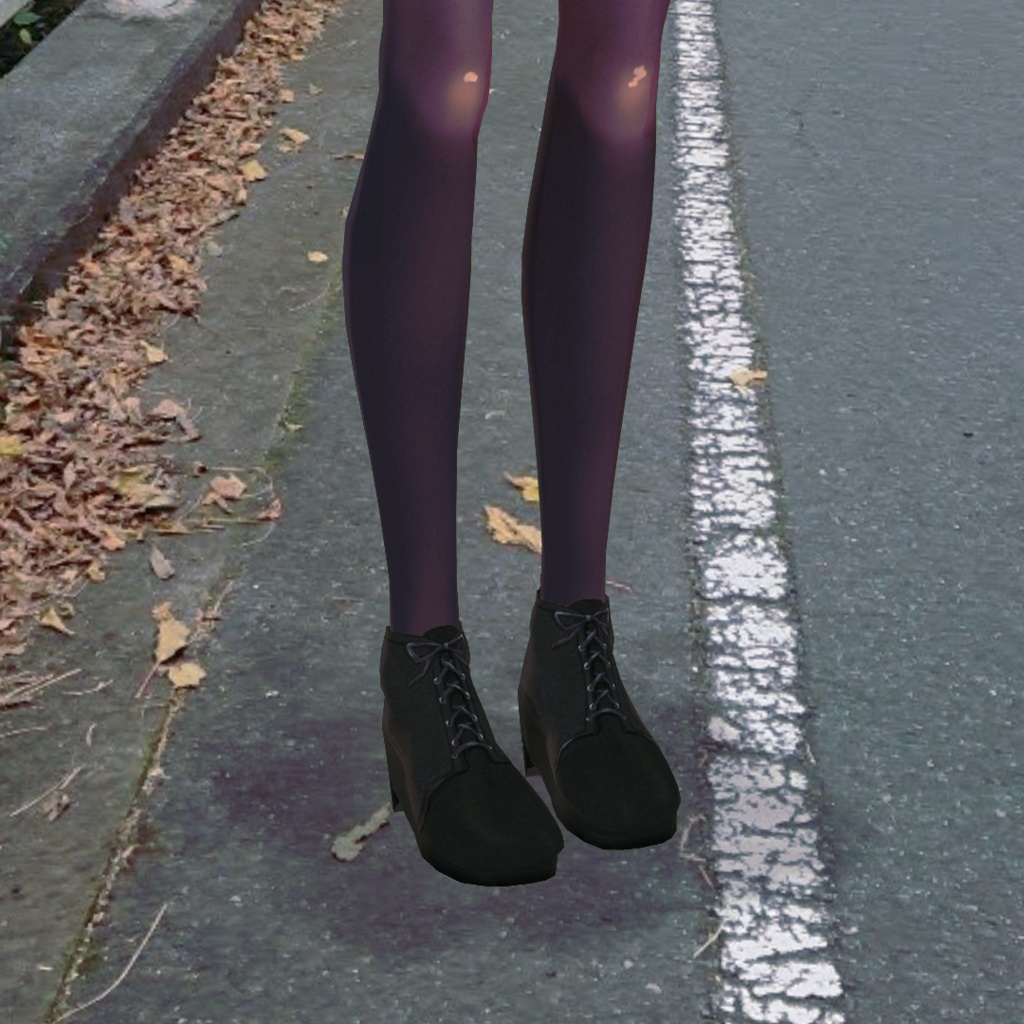 【VRoid】編み上げショートブーツ /Braided Short Boots