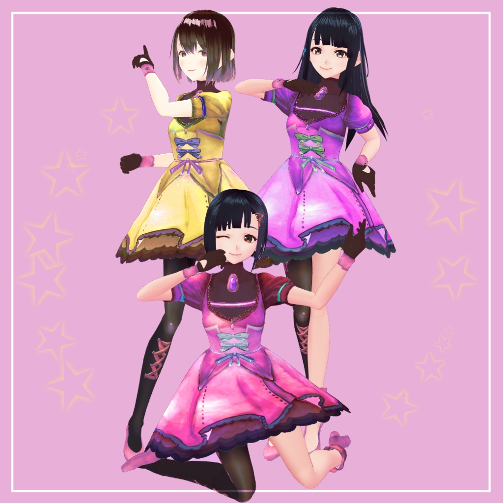 【VRoid】エタニコスモのセットアップ /Magical Girl Costume