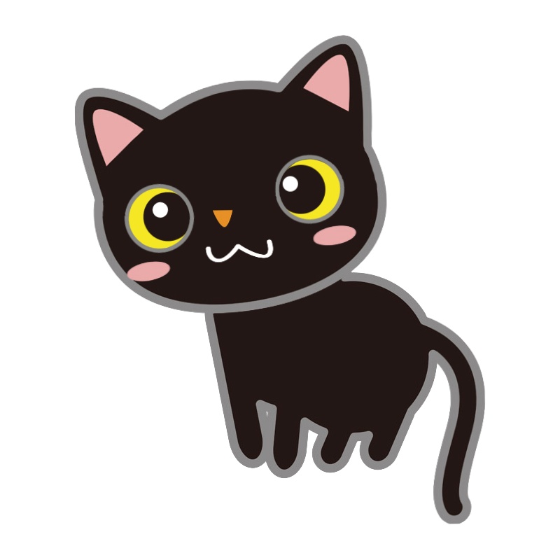 【FaceRig用アバター】【動物】黒猫【vtuber】