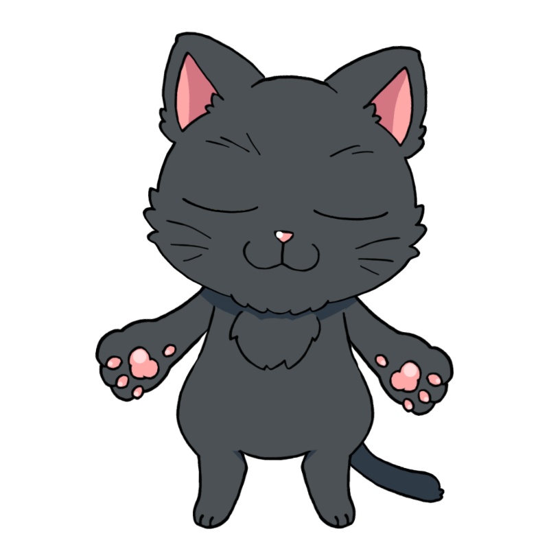 【バーチャルアバター】【動物】クロネコ