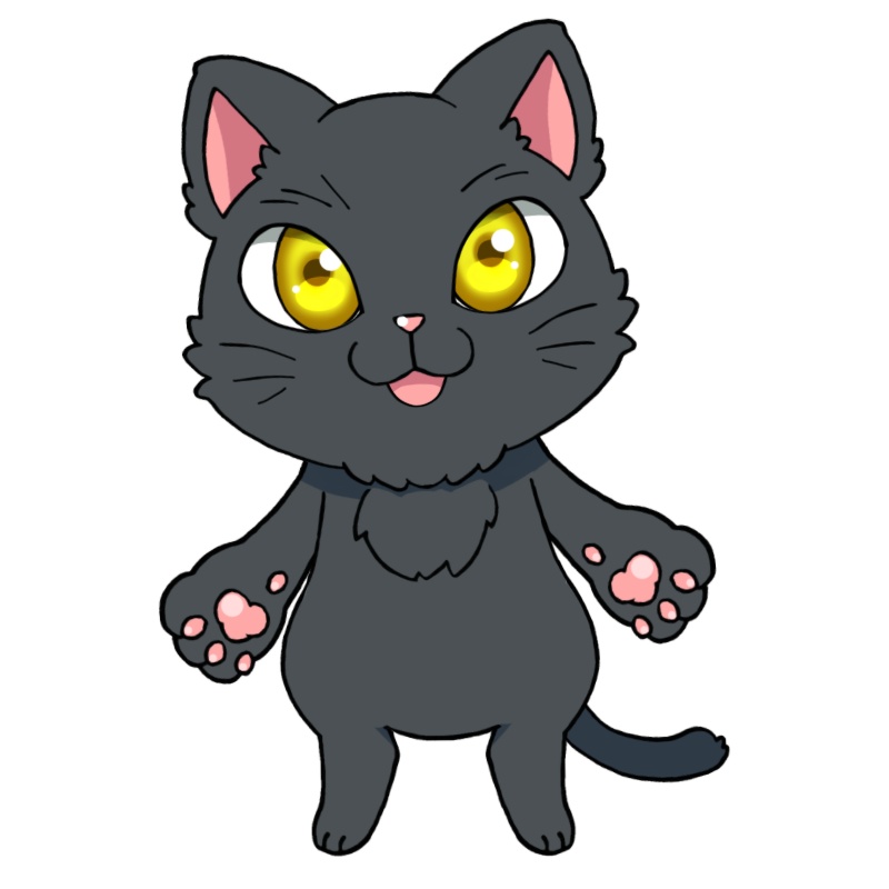 【バーチャルアバター】【動物】クロネコ