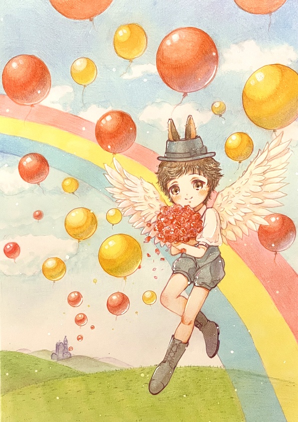 額装作品「待ってる」