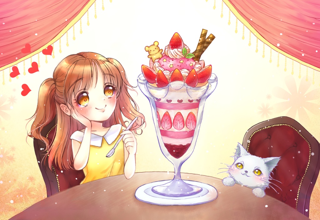 ポストカード［いちごパフェ］